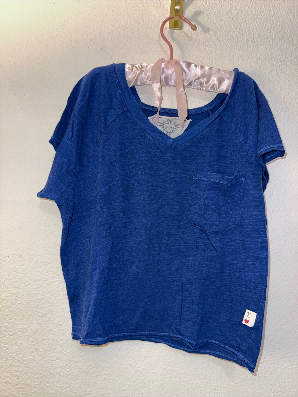 T2love Deep Royal Blue V-Neck Tee